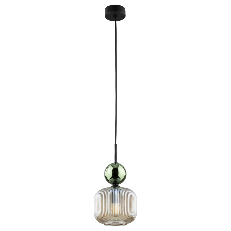 Lampadario Sophia 1 luce nero cognac E14 TK Lighting
