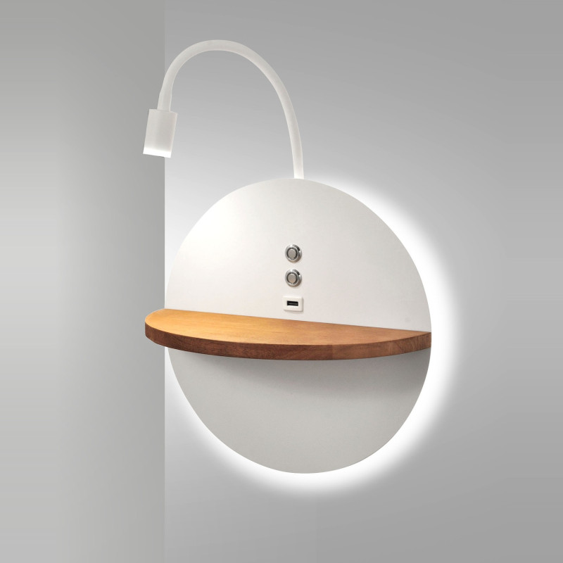 Applique Dual moderna 2 luci LED bianca Fabas