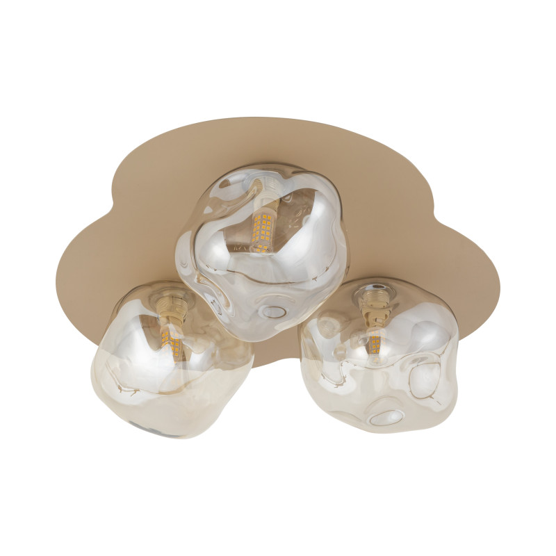 Plafoniera Lava Sabia 3 luci sabbia G9 TK Lighting