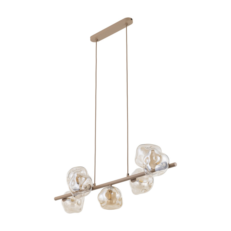 Lampadario Lava Sabia 7 luci sabbia G9 TK Lighting