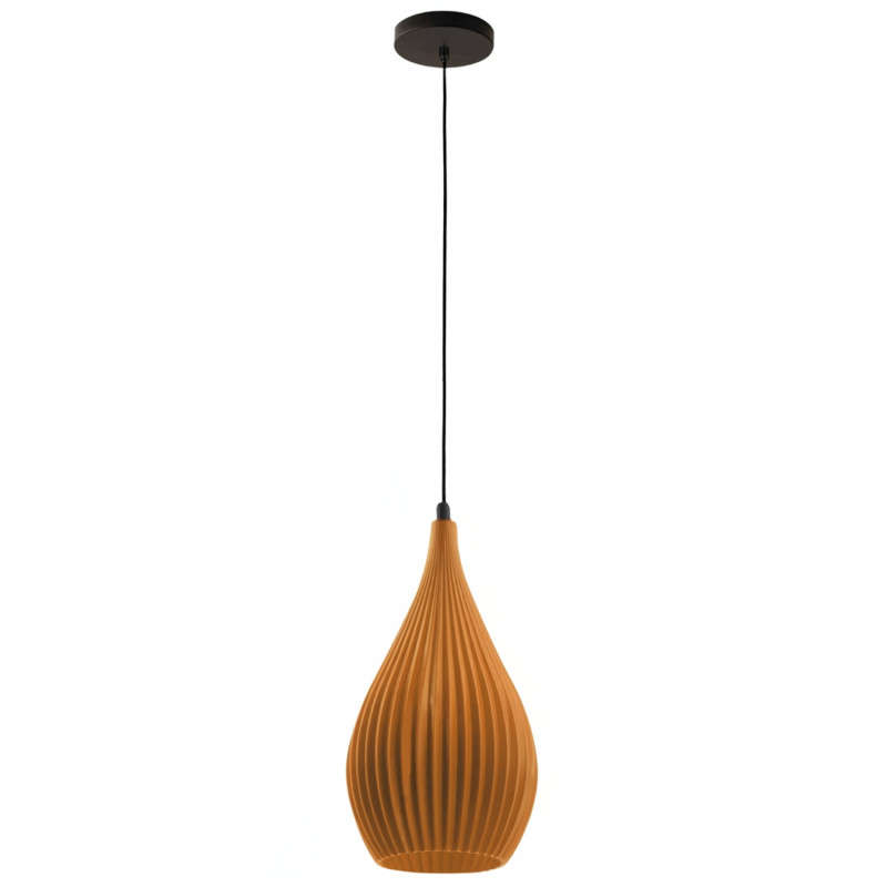 Lampadario sospensione Lisa senape E27 Fabas