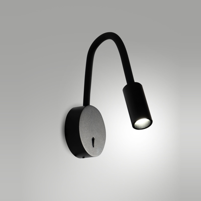 Applique Flux LED orientabile nera 3,1W Fabas