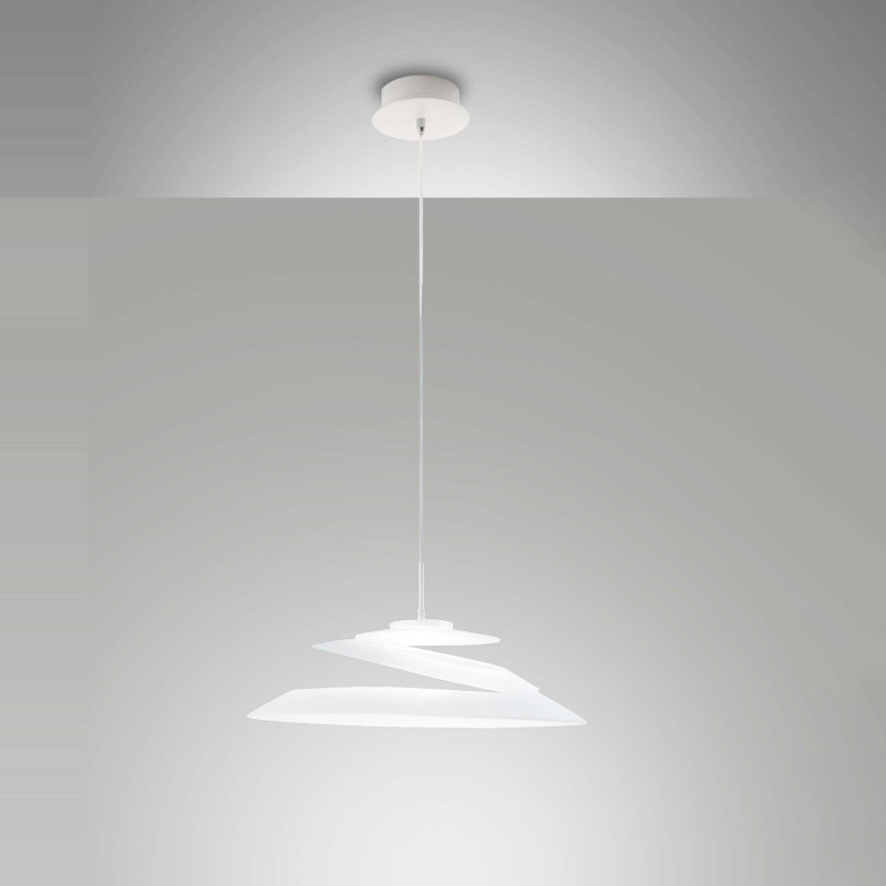 Lampadario Aragon LED bianco 1 luce Fabas