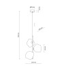 Lampadario Lava Sabia 3 luci G9 color sabbia TK Lighting