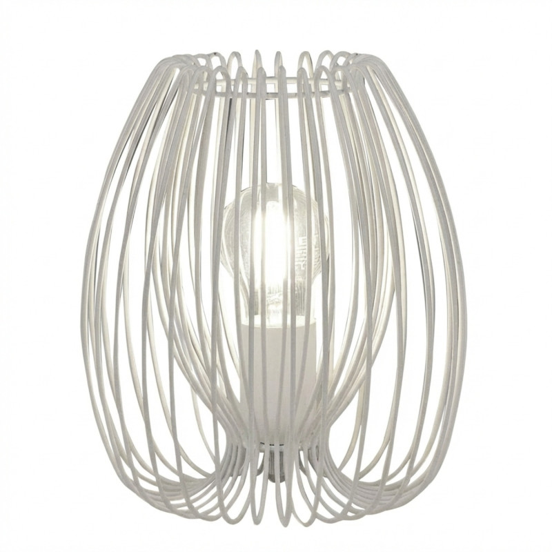 Lampada da tavolo Camp bianca E27 1 luce Fabas