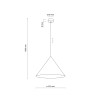 Lampadario Cono L New marrone 1 luce E27 TK Lighting