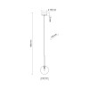 Lampadario sospensione Nilos 1 luce nero oro G9 TK Lighting