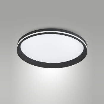 Plafoniera Isy LED 52W nera moderna Fabas