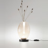 Lampada da tavolo Tully LED cognac Fabas 1 luce