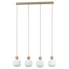 Lampadario Ballo 4 luci E14 beige e bianco TK Lighting