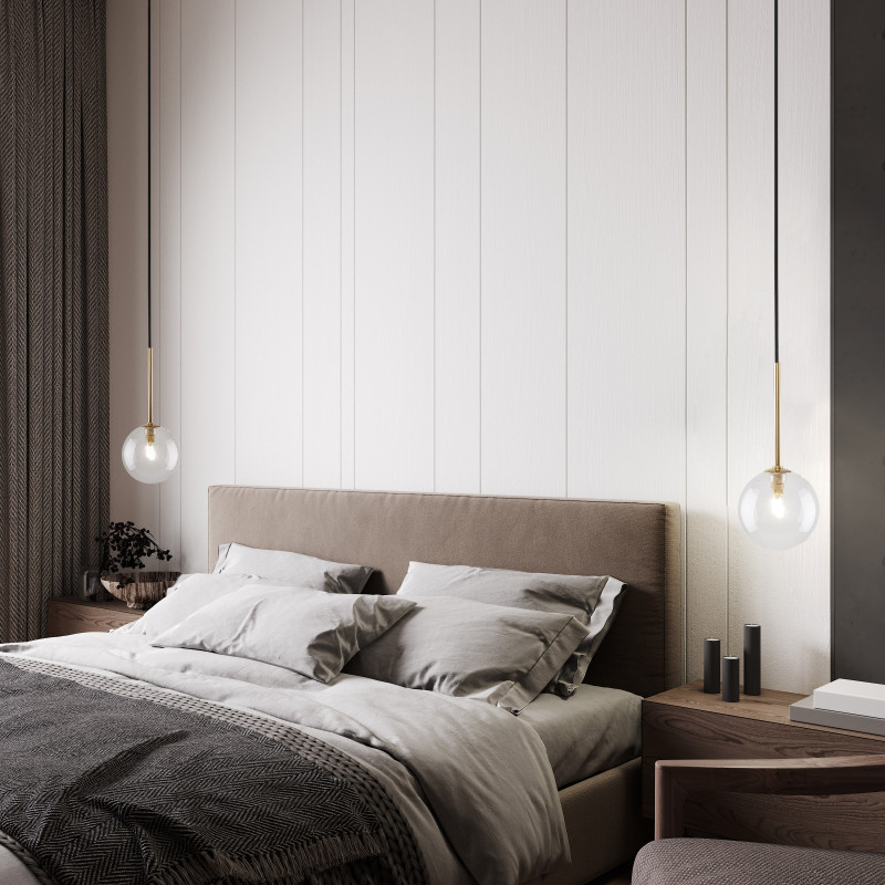 Lampadario sospensione Nilos 1 luce nero oro G9 TK Lighting