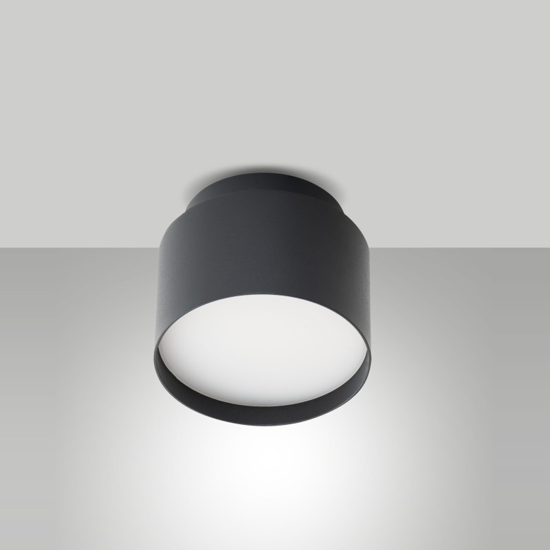 Plafoniera Oregon LED nera dimmerabile 12W Fabas