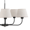 Lampadario Chicago Linen 5 luci nero E27 TK Lighting