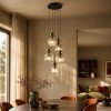 Lampadario Sophia 5 luci verde cognac E14 TK Lighting