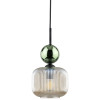 Lampadario Sophia 1 luce nero cognac E14 TK Lighting