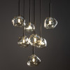 Lampadario Lava 7 luci G9 marrone TK Lighting