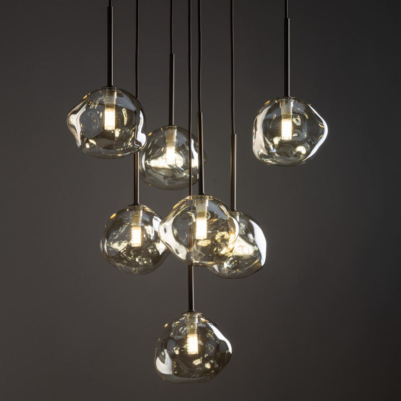 Lampadario Lava 7 luci G9 marrone TK Lighting