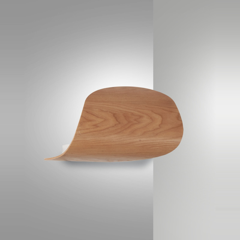 Applique Pevero a una luce frassino LED 18W Fabas