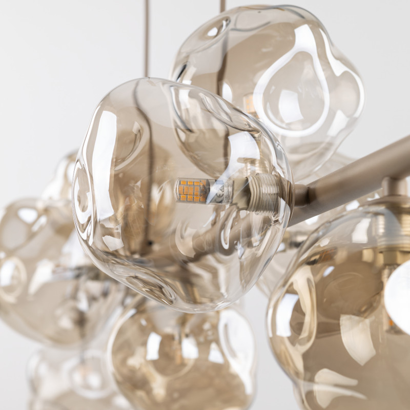 Lampadario Lava Sabia 9 luci G9 sabbia TK Lighting