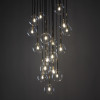 Lampadario Nilos 17 luci nero oro G9 moderno TK Lighting