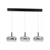 Sospensione LED Devero 3 luci grigio sfumato Fabas