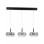 Sospensione LED Devero 3 luci grigio sfumato Fabas