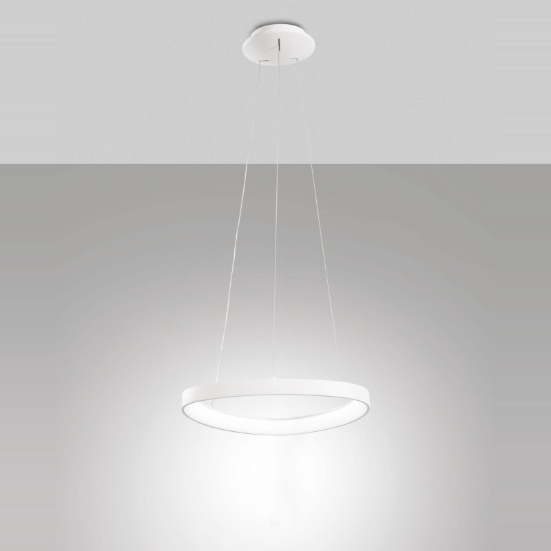 Lampadario a sospensione Quirk LED bianco Fabas