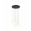 Sospensione Susa 8 luci LED nero ottone Fabas