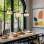 Lampadario Sophia Cognac 3 luci E14 nero e cognac TK Lighting