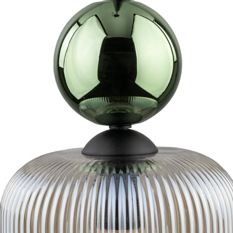 Lampadario Sophia 1 luce nero cognac E14 TK Lighting