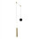 Sospensione Prado LED 1 luce nero ottone Fabas