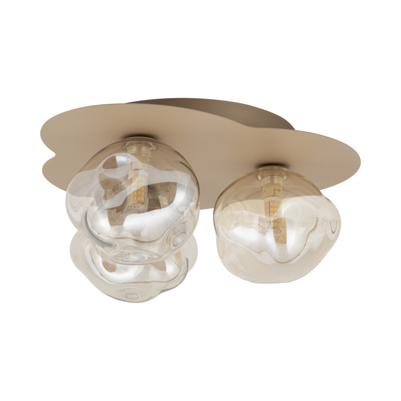 Plafoniera Lava Sabia 3 luci sabbia G9 TK Lighting