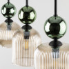 Lampadario Sophia 3 luci verde cognac E14 TK Lighting