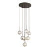 Lampadario Lava 7 luci G9 marrone TK Lighting