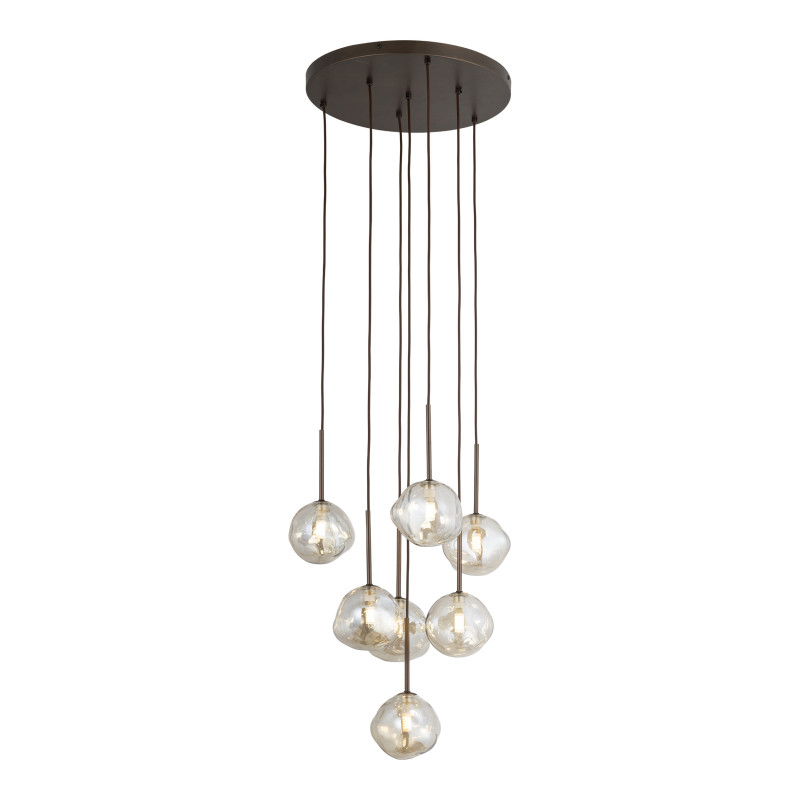 Lampadario Lava 7 luci G9 marrone TK Lighting