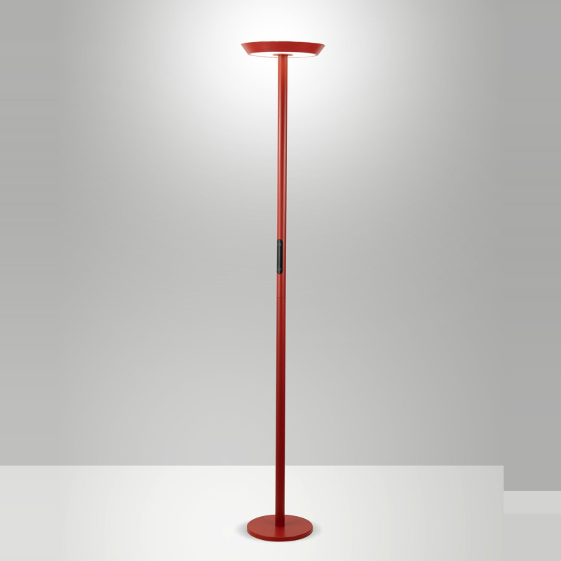 Lampada da terra 1 luce Fizz rossa LED Fabas