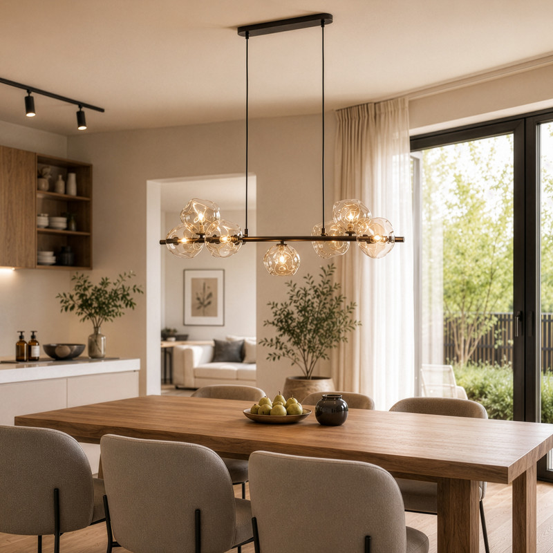 Lampadario Lava 7 luci marrone G9 TK Lighting