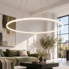Fabas Giotto lampadario a sospensione LED bianco 60W