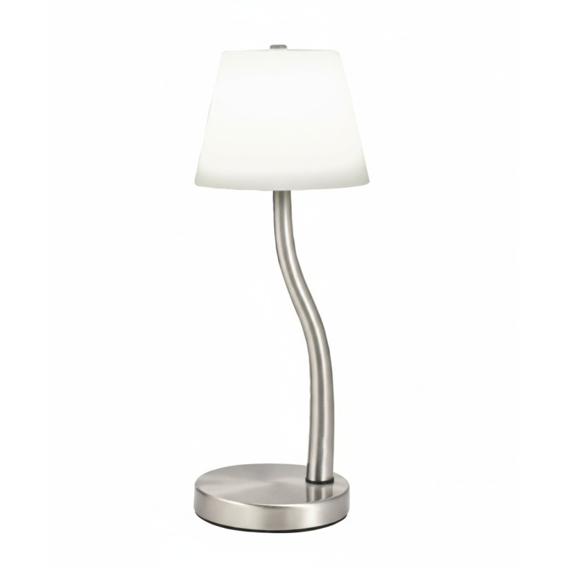 Lampada da tavolo Fabas Ibla LED 9W nichel satinato