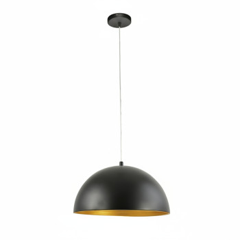 Sospensione Dingle 1 luce E27 nero e oro Fabas