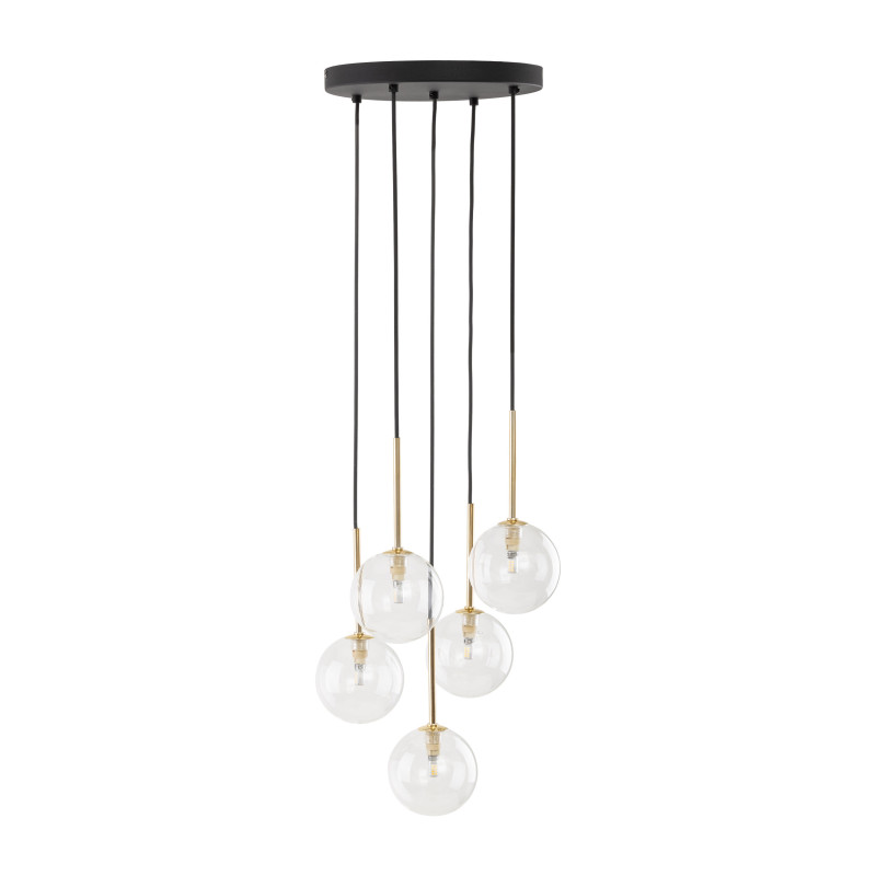 Lampadario Nilos 5 luci nero oro G9 TK Lighting