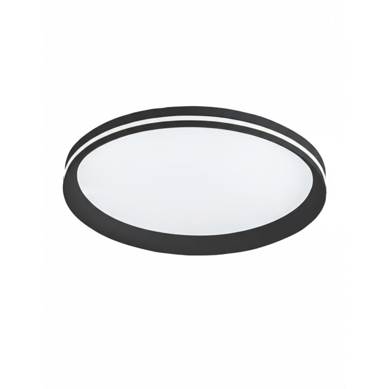 Plafoniera Isy LED 52W nera moderna Fabas
