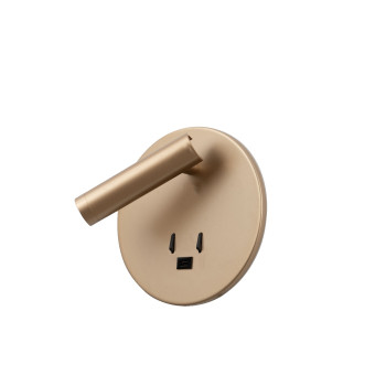 Applique LED Lollo orientabile oro rosato Fabas