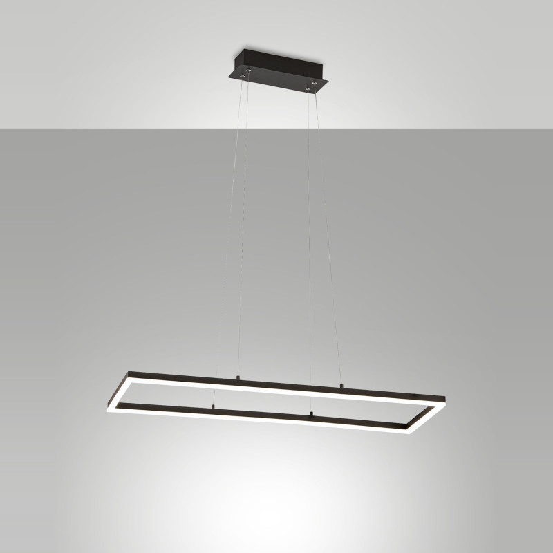 Lampadario Bard LED 1 luce nero 52W Fabas