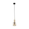 Lampadario Sophia Cognac 1 luce E14 Ambra Nero TK Lighting