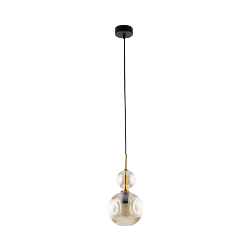 Lampadario Sophia Cognac 1 luce E14 Ambra Nero TK Lighting