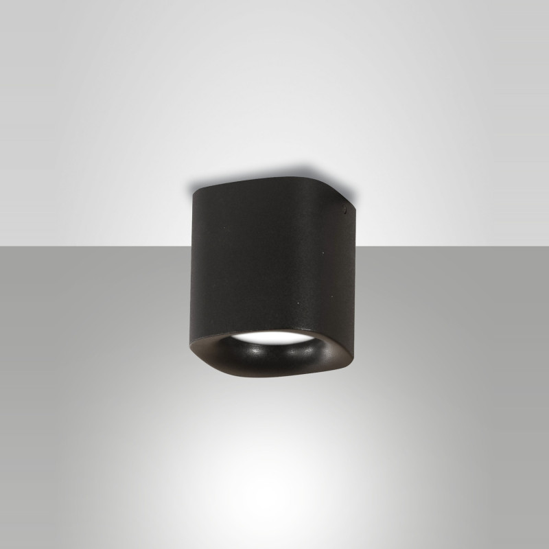 Faretto Smooth moderno 1 luce nero GU10 Fabas