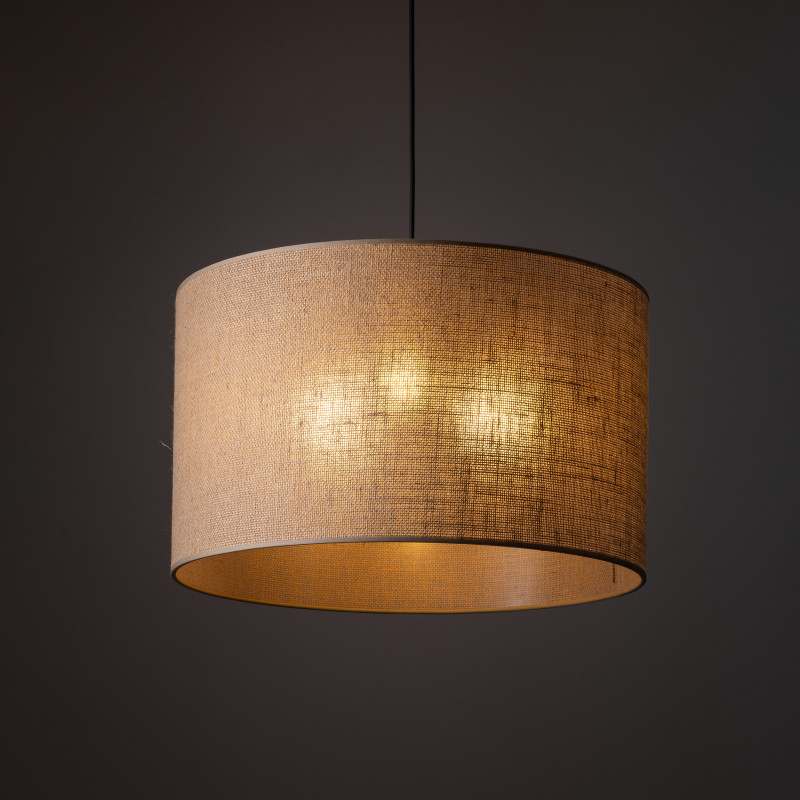 Lampadario Juta 3 luci nero E27 stile boho TK Lighting