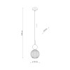 Lampadario Sophia 1 luce verde cognac E14 TK Lighting