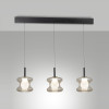 Lampadario Frua 3 luci LED cognac moderno Fabas